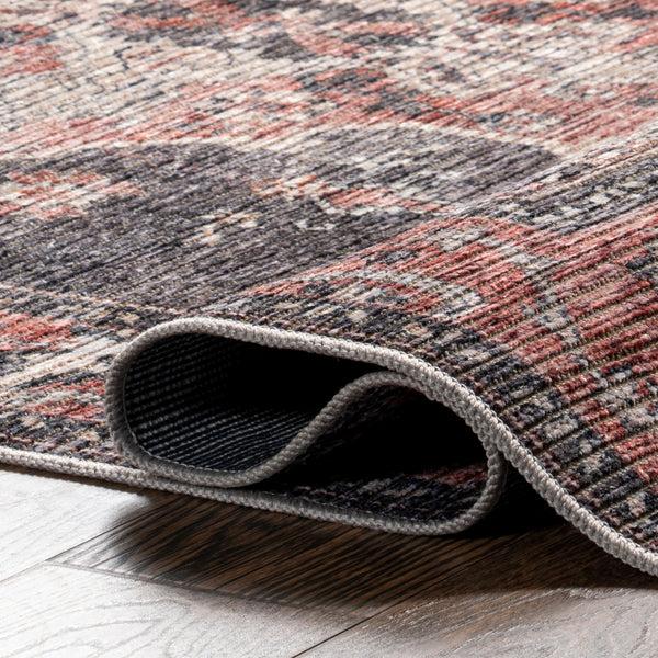 Nuloom Wild Orchid Machine Washable Area Rug Charcoal