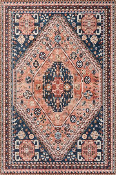 nuloom Winny SplashGuard Machine Washable Area Rug Dark Blue