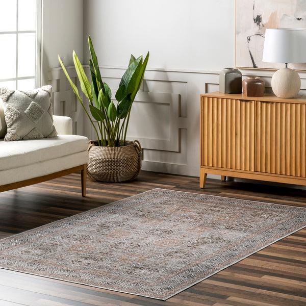 Nuloom Xenia Faded Transitional Machine Washable Area Rug Taupe