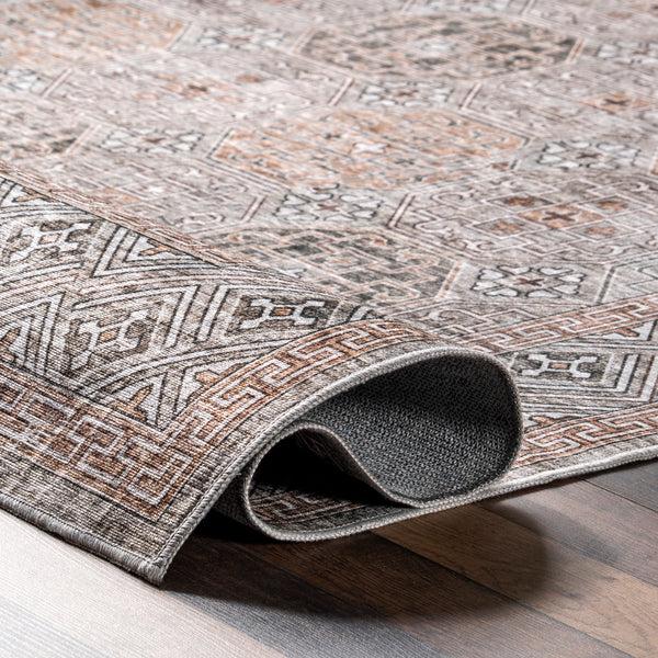 Nuloom Xenia Faded Transitional Machine Washable Area Rug Taupe