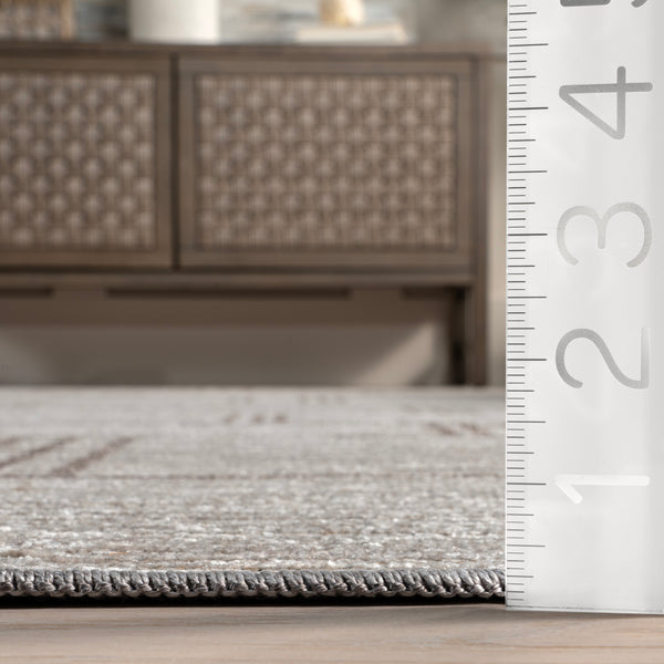 Nuloom Yadira Geometric Machine Washable Area Rug Beige
