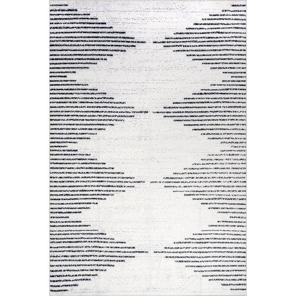 nuloom Yori Diamond SplashGuard Machine Washable Area Rug White