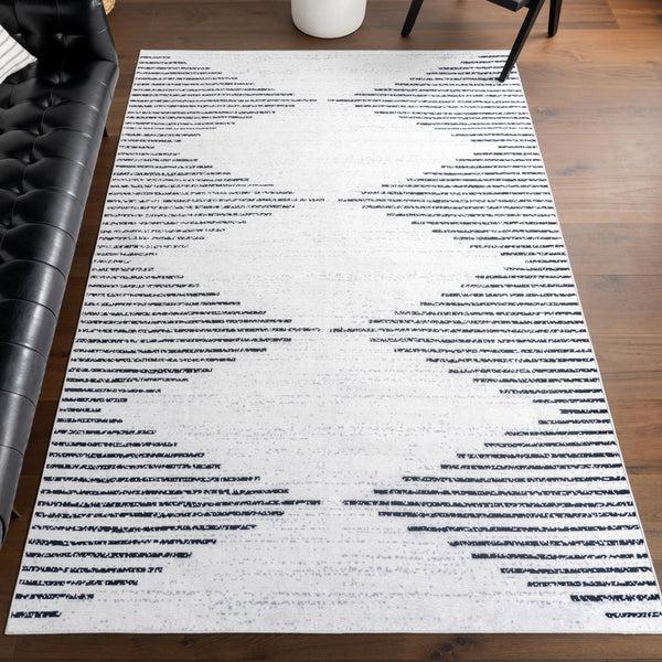 Nuloom Yori Diamond SplashGuard Machine Washable Area Rug White