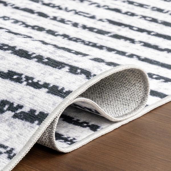 Nuloom Yori Diamond SplashGuard Machine Washable Area Rug White