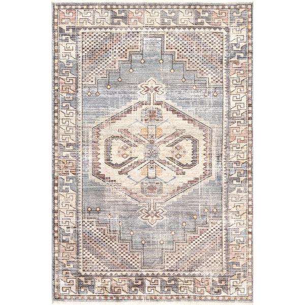 nuloom Zelie Traditional Medallion Fringe Area Rug Blue