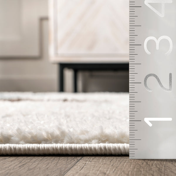 Nuloom Zende Colorful Stones Kids Tassel Area Rug Beige