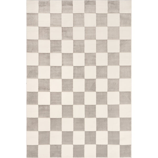 nuloom Zhuri Checkered Machine Washable Area Rug Cream