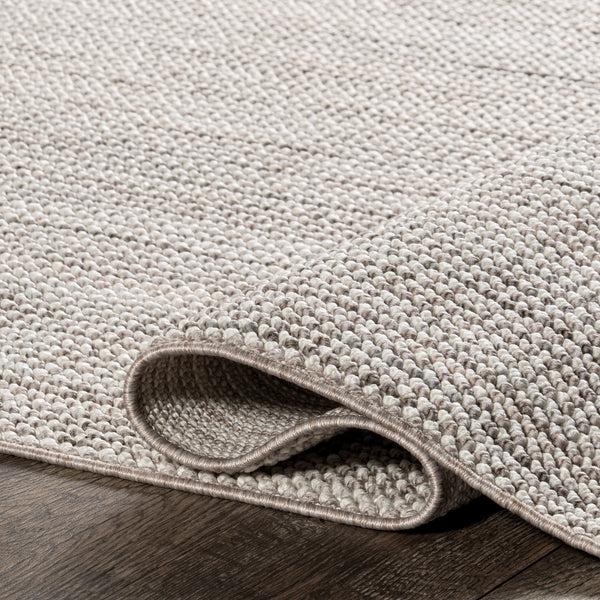 Nuloom Zinnia Farmhouse Tasseled Area Rug Light Grey
