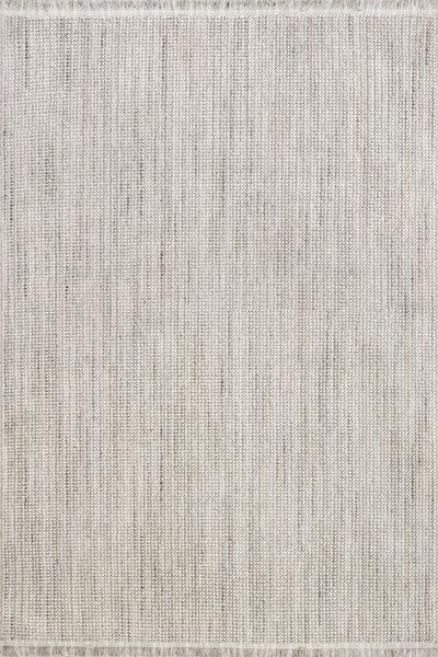 nuloom Zinnia Farmhouse Tasseled Area Rug Light Grey