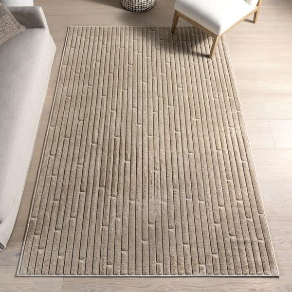 Nuloom Zipporah Striped Indoor/Outdoor Area Rug Beige