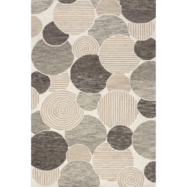 nuloom Zora Contemporary Pebbles Wool Area Rug Beige